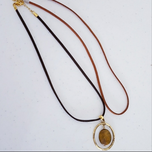 Lia Sophia Tuscan Faceted Tiger Eye Necklace - Picture 3 of 4